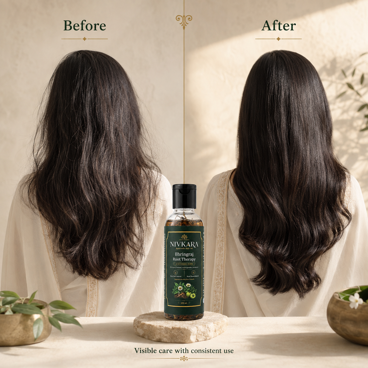 Nivkara 19-Herb Bhringraj Ayurvedic Hair Oil