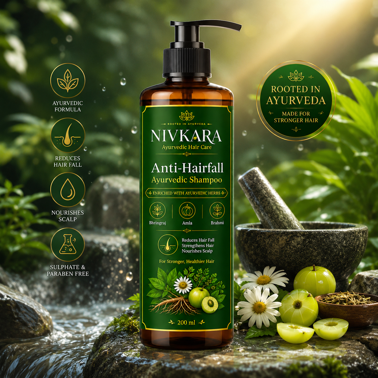BhringAmla Hairfall Control Shampoo For Nourishing your Hair Naturally