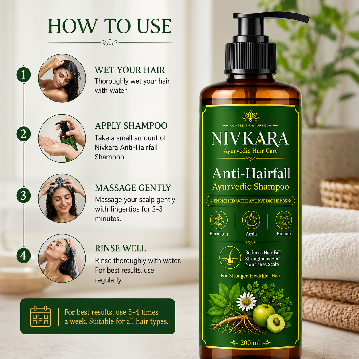 BhringAmla Hairfall Control Shampoo For Nourishing your Hair Naturally
