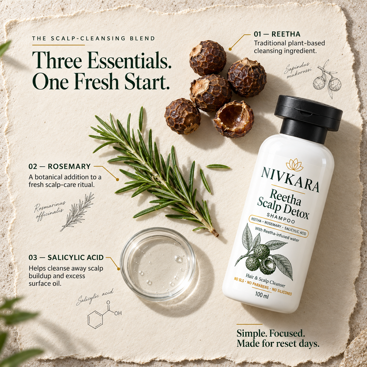 Nivkara - Reetha Scalp Detox Shampoo