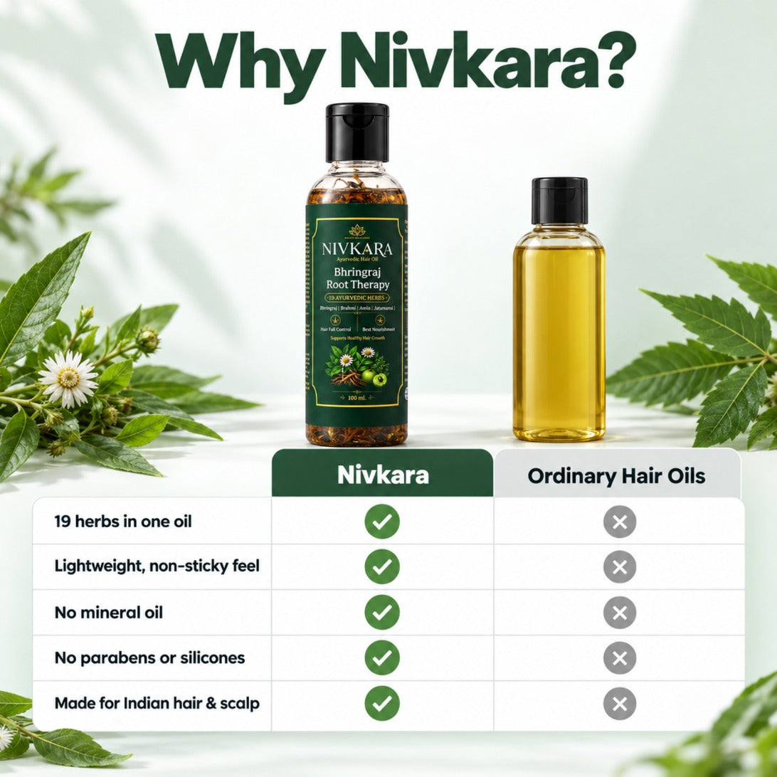 Nivkara vs ordinary hair oils comparison